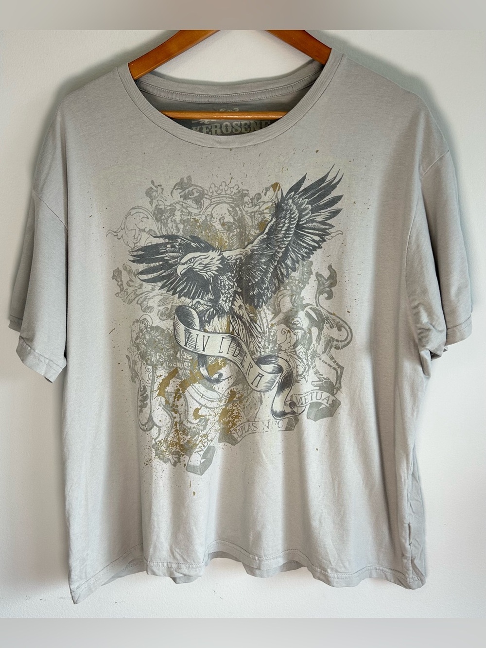 Kerosene Unisex T-shirt XL Soaring Eagle Grunge Affliction Style Vintage Y2K